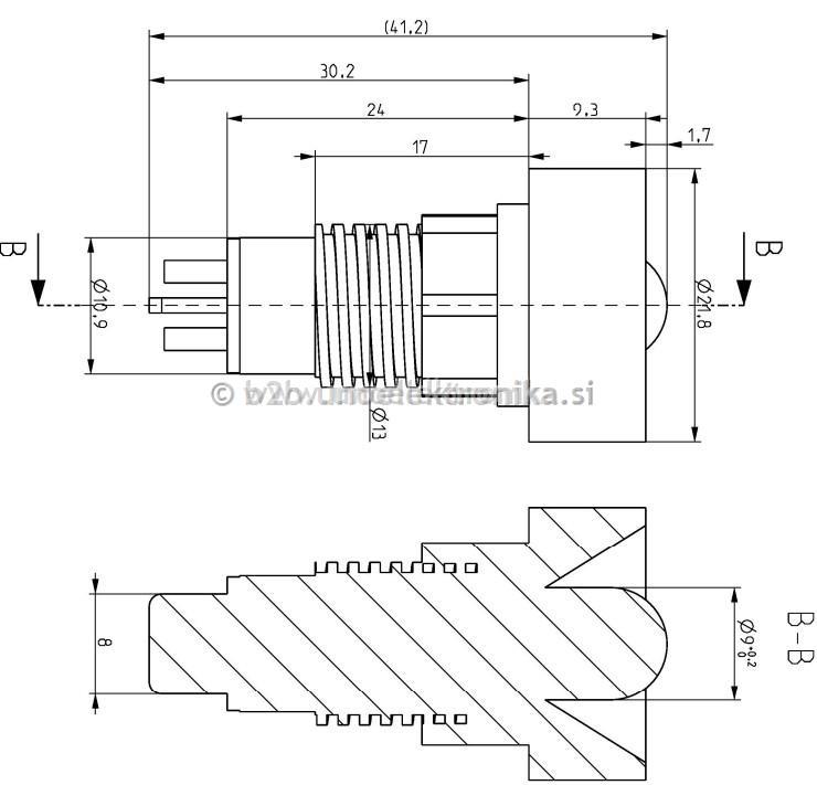 SIGNALNA LED LUČKA 12-24V DC/AC NA KABLU