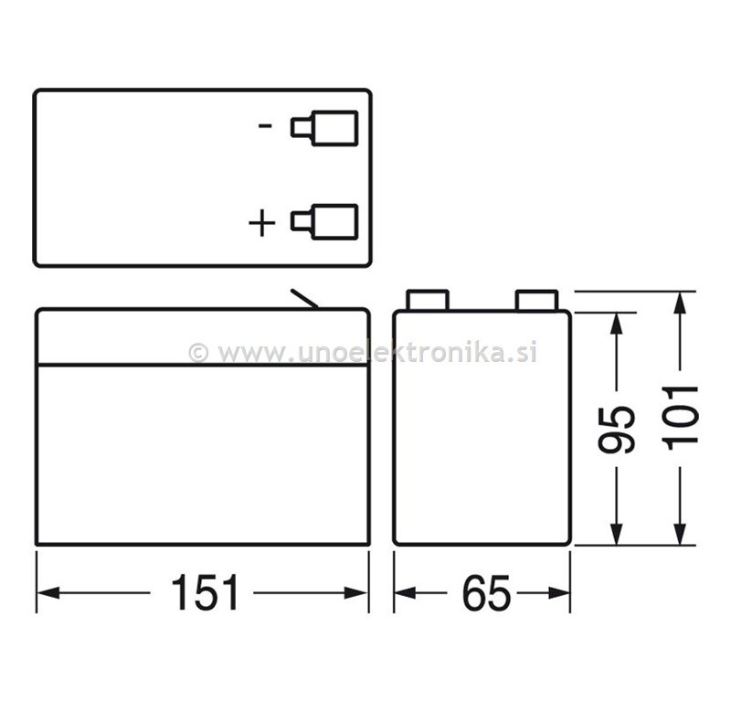 AKU. SVINČENI 12V 7,5Ah, F2 HIGH POWER
