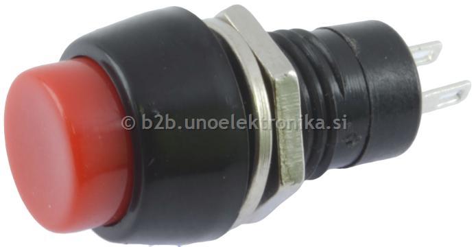 TIPKA fi 13mm 1A 250VAC RDEČA