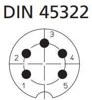 VTIKAČ DIN 5 POLNI BAJONET 240° DIN 4532