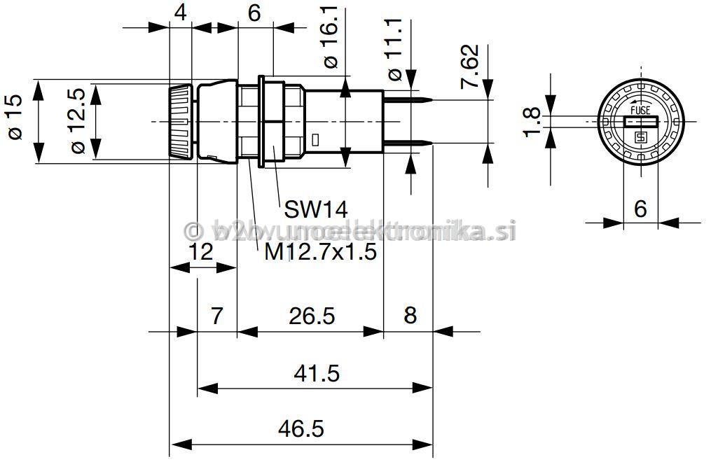 NOSILEC VAROVALKE 5x20mm ZA NA PANEL