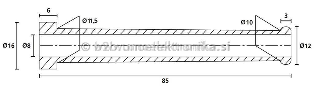 UVODNICA PVC Z VODILOM ZA KABLE DO