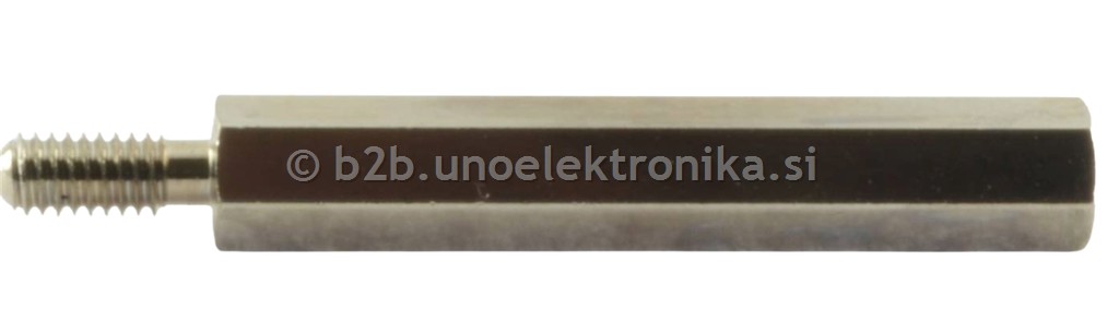 DISTANČNIK L=25mm, NAVOJ M2,5/6mm