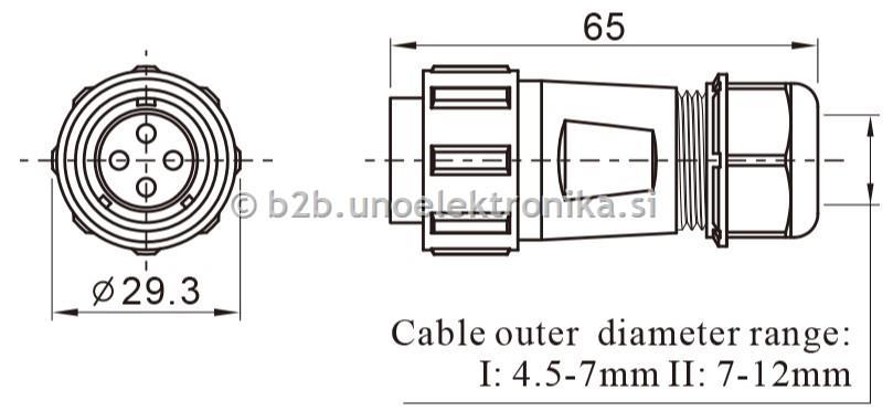 VTIKAČ 7 POLNI fi 21mm ZA NA KABEL