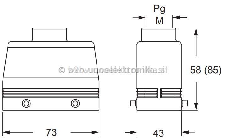 KONEKTOR ŽENSKI 18p.+PE ZA NA KABEL