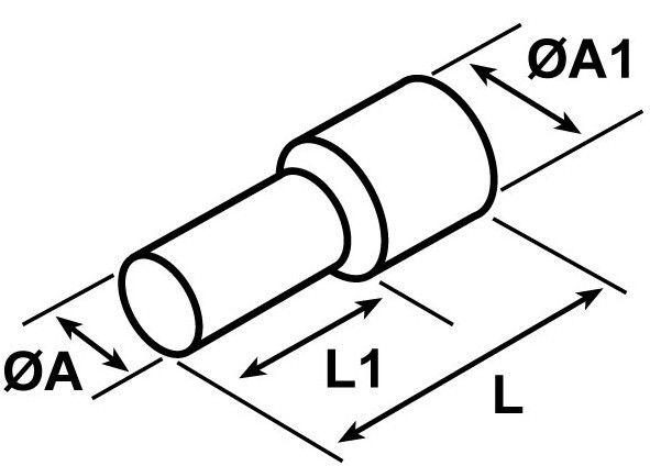 VOTLICA IZOLIRANA 0,75mm2 L=8mm BELA