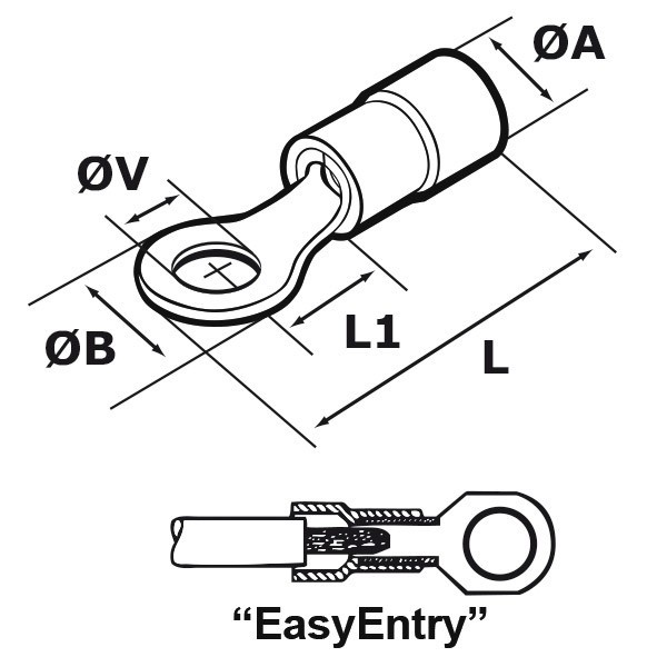 ČEVLJIČEK OČESNI 4,3mm MODER ŠIROK
