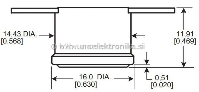 TERMOSTAT 100°C 10A/250V NC