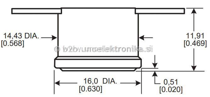 TERMOSTAT 90°C 10A/250V NC