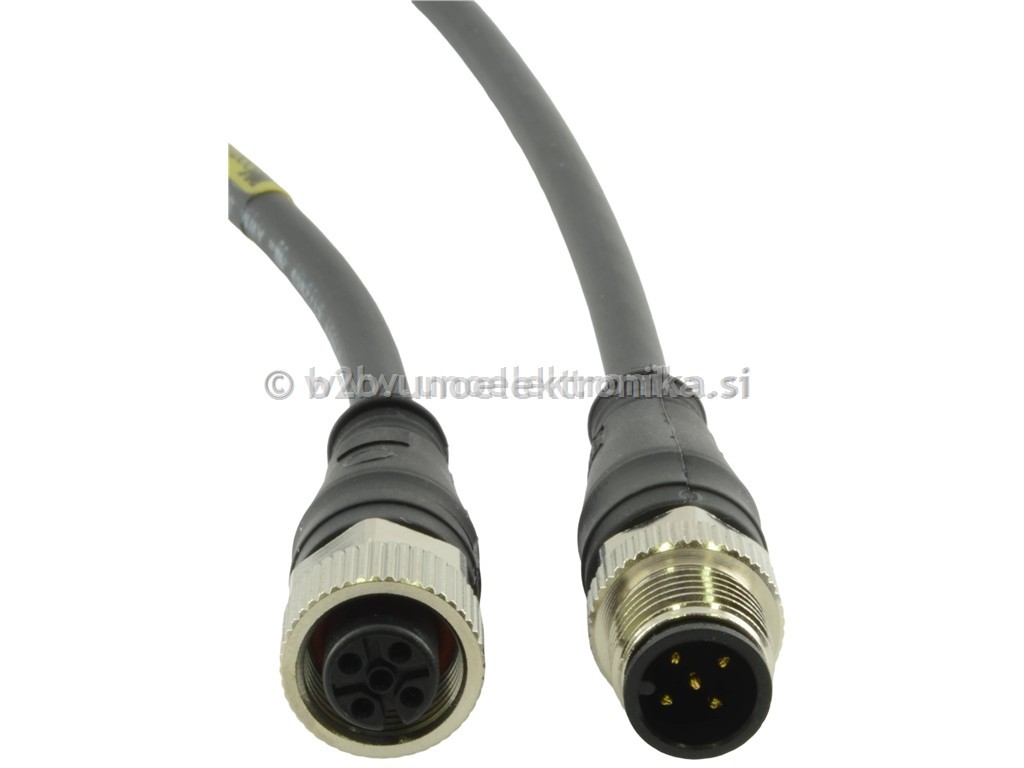 PODALJŠEK VTIKAČ/VTIČNICA M12 5p. L=1m