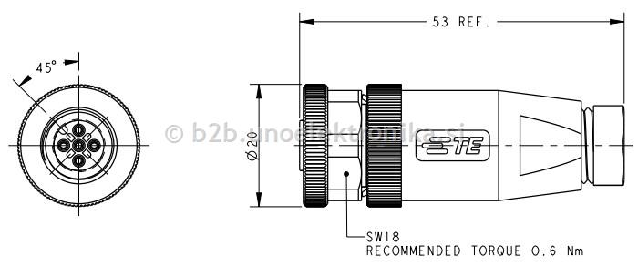 VTIČNICA M12 4p. ZA INDUKTIVNE