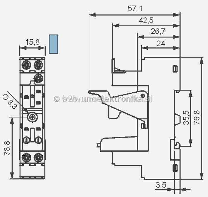 PODNOŽJE 1 POLNO ZA RELE #3,5mm