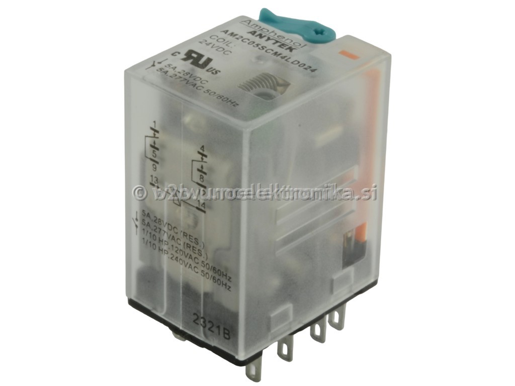RELE 2p. 24VDC 5A/250VAC