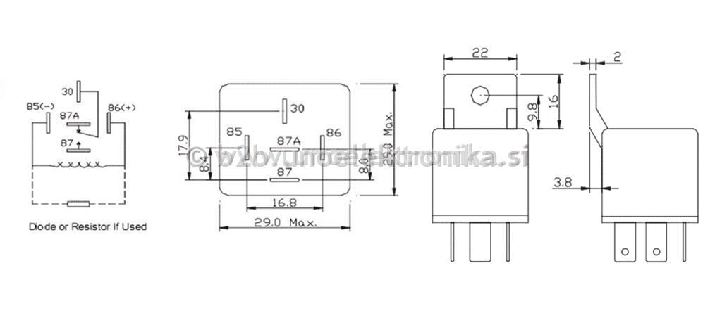 RELE 1 POLNI 24VDC 50A/14VDC Z NOSILCEM