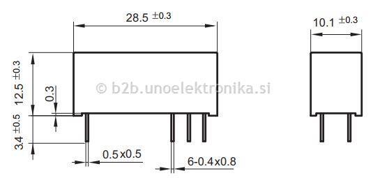 RELE 1 POLNI 5VDC 10A/230VAC #3,2mm