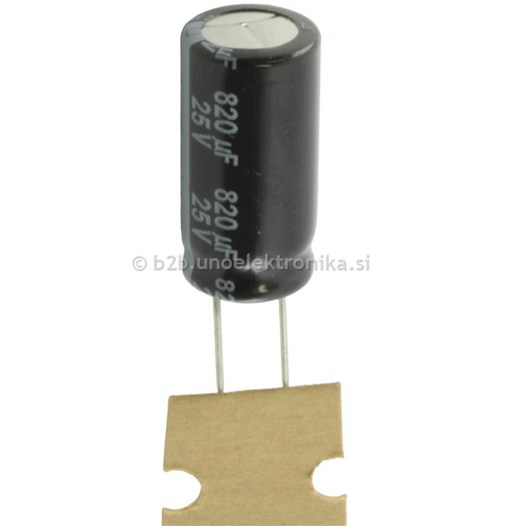 ELKO 820uF 25VL 10x21mm