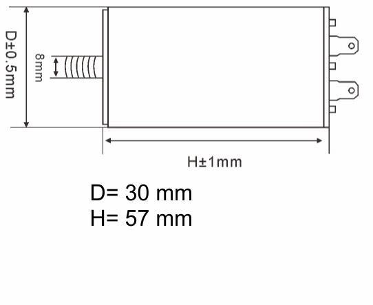 KONDENZATOR DELOVNI 1,5uF 450VAC