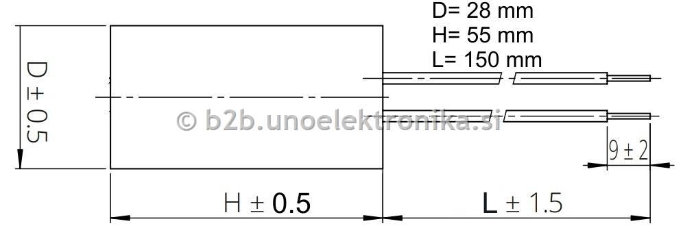 KONDENZATOR DELOVNI 2,2uF 475VAC