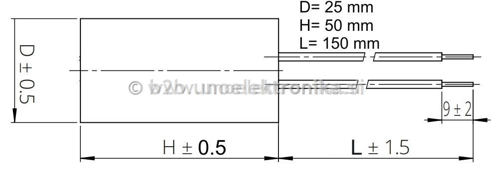 KONDENZATOR DELOVNI 2uF 475VAC