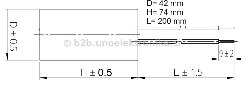 KONDENZATOR DELOVNI 14uF 450VAC