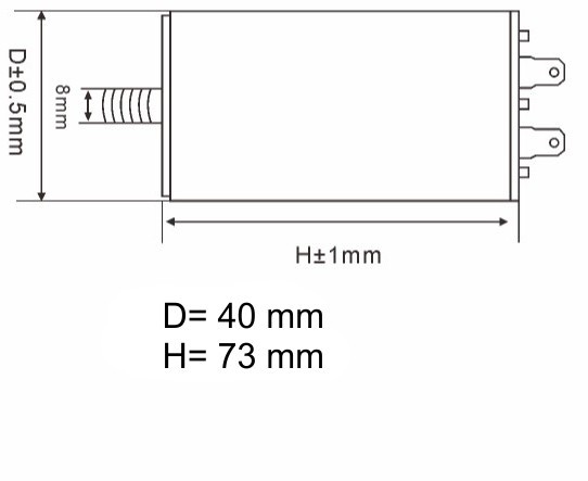 KONDENZATOR DELOVNI 18uF 450VAC