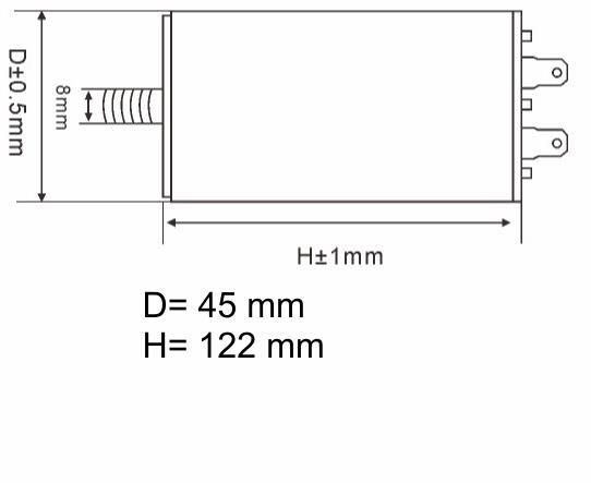 KONDENZATOR DELOVNI 45uF 450VAC