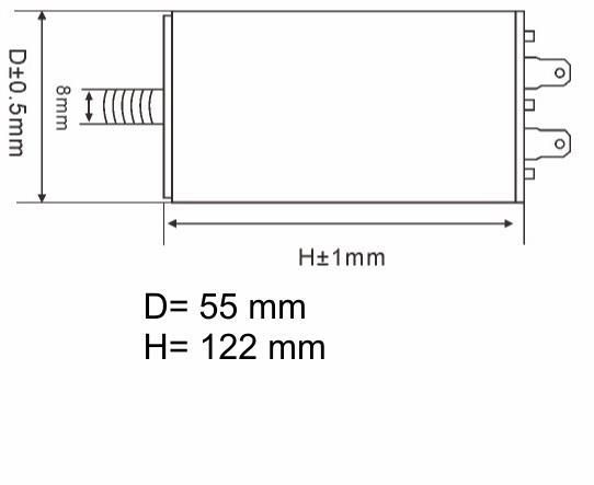 KONDENZATOR DELOVNI 65uF 450VAC