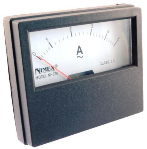 AMPERMETER PANEL 70x60mm 5A AC