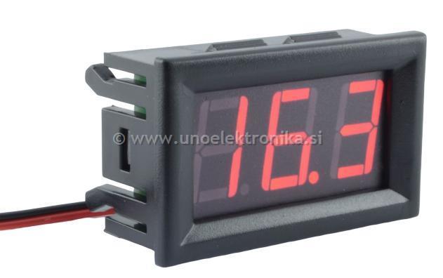 VOLTMETER LED ZA NA PANEL 4,5-30.0 VDC