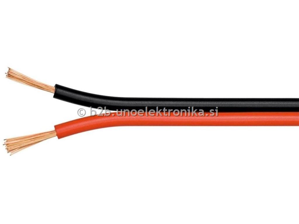 KABEL ZA ZVOČNIKE 2x1.5mm2 ČRNO/RDEČ