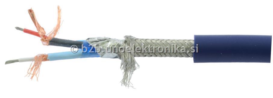 KABEL MIKROFONSKI 2x 2x0.25mm2 MODRI