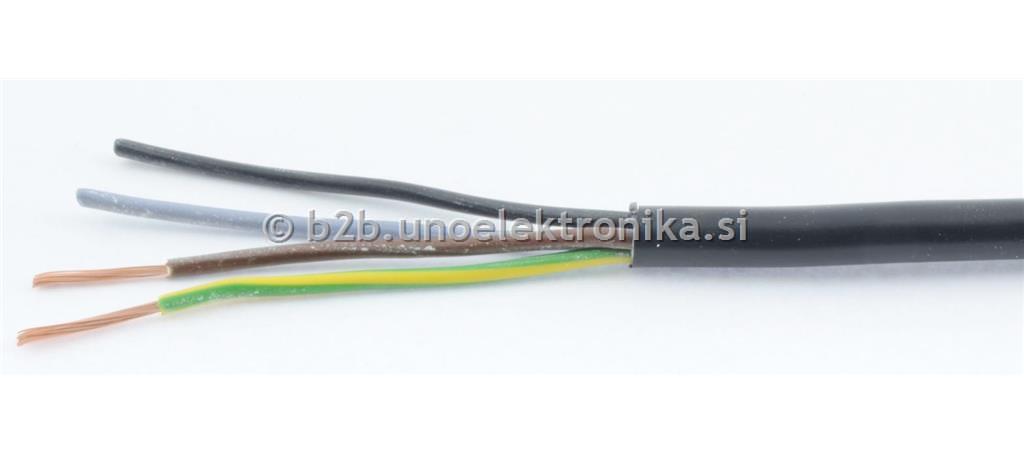 KABEL PPL 4x0,75mm2 ČRNI H03VVF