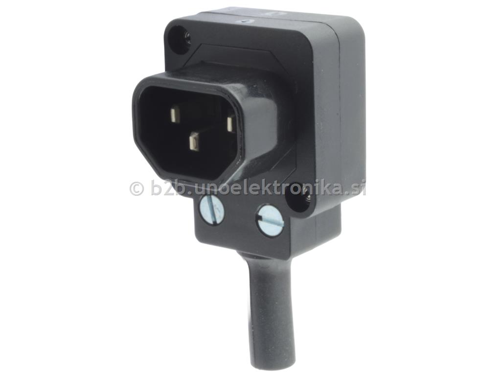 VTIKAČ 3 POLNI EURO IEC C14 180°