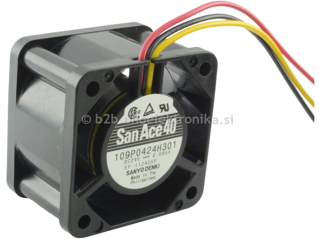 VENTILATOR 24VDC 40x40x28mm Z LEŽAJI