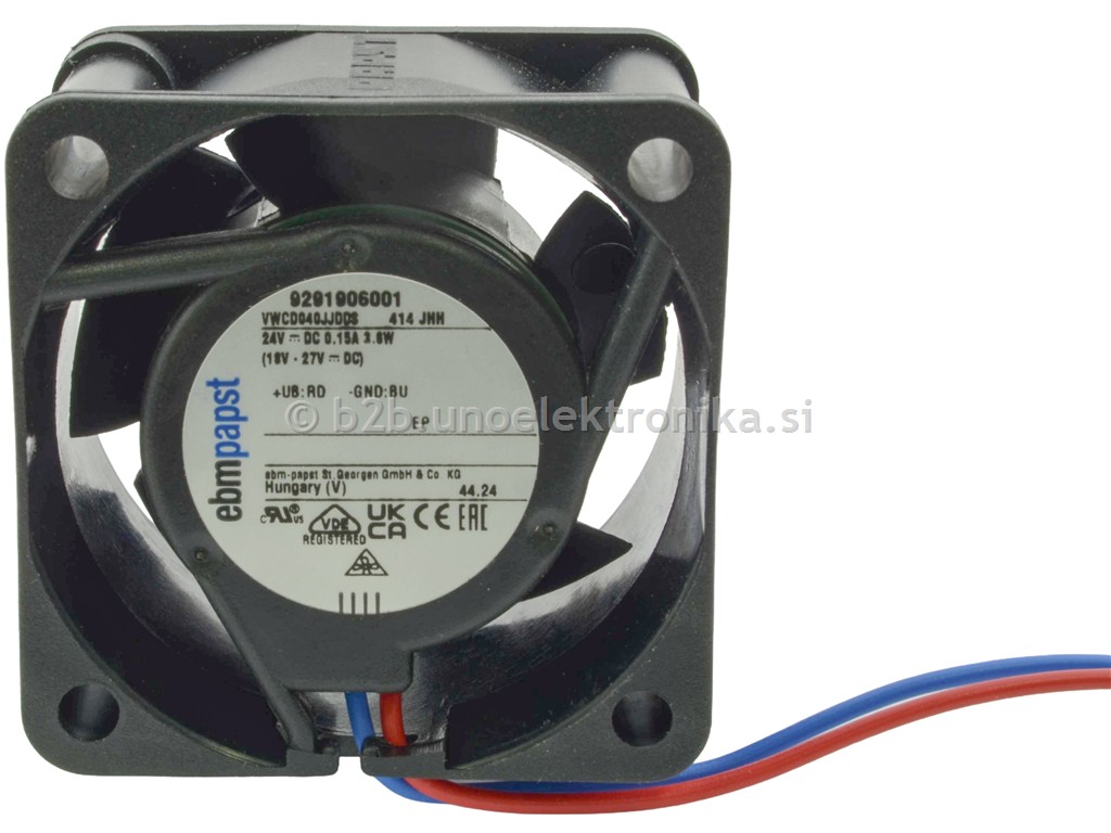 VENTILATOR 24VDC 40x40x25mm Z LEŽAJI