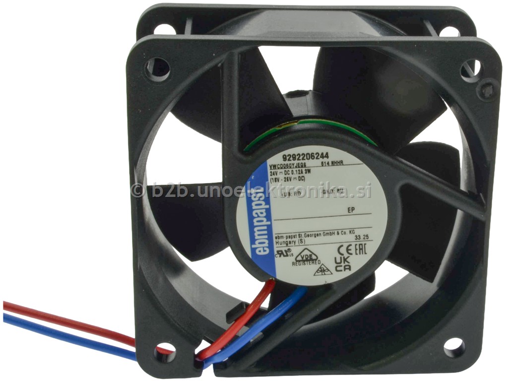 VENTILATOR 24VDC 60x60x25mm Z LEŽAJI