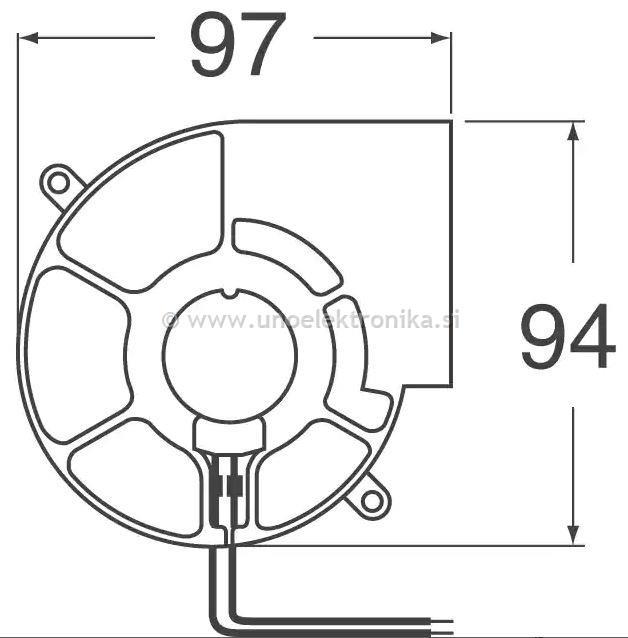 VENTILATOR 12VDC 8,6W 97x33mm