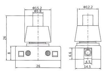 STIKALO V OBLIKI TIPKE fi 8mm 2A 250V