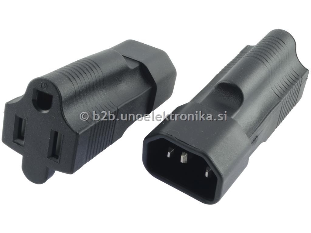 ADAPTER VTIČNICA NEMA 5-15R NA VTIKAČ