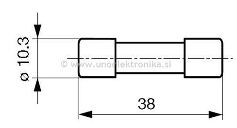 VAROVALKA KERAMIČNA 10x38mm HITRA gG