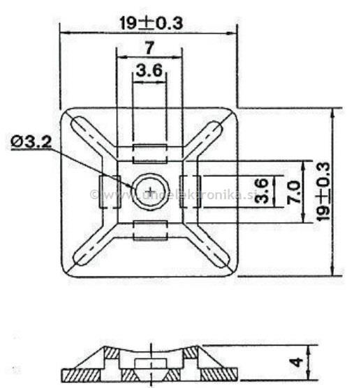 SAMOLEPLJIVA PLOŠČICA 19x19mm 9651