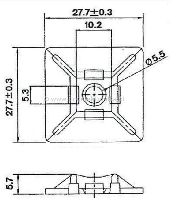 SAMOLEPLJIVA PLOŠČICA 27x27mm 9661