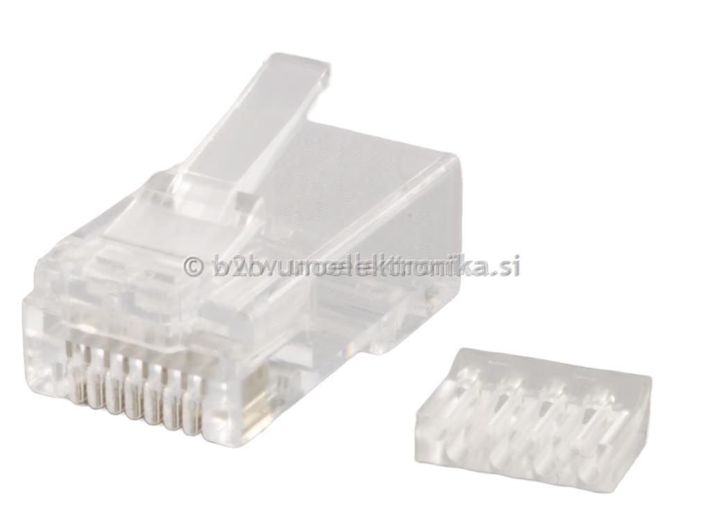 MICROVTIKAČ RJ45 8/8 CAT6E Z VODILOM