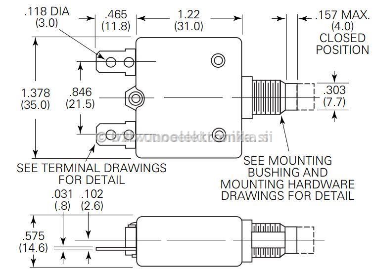 VAROVALKA TERMIČNA 10A 50VDC 250VAC