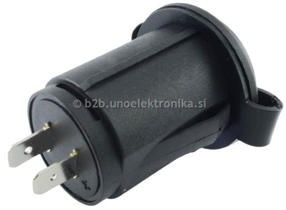 VGRADNA VTIČNICA 2x USB A, VHOD 12-24VDC