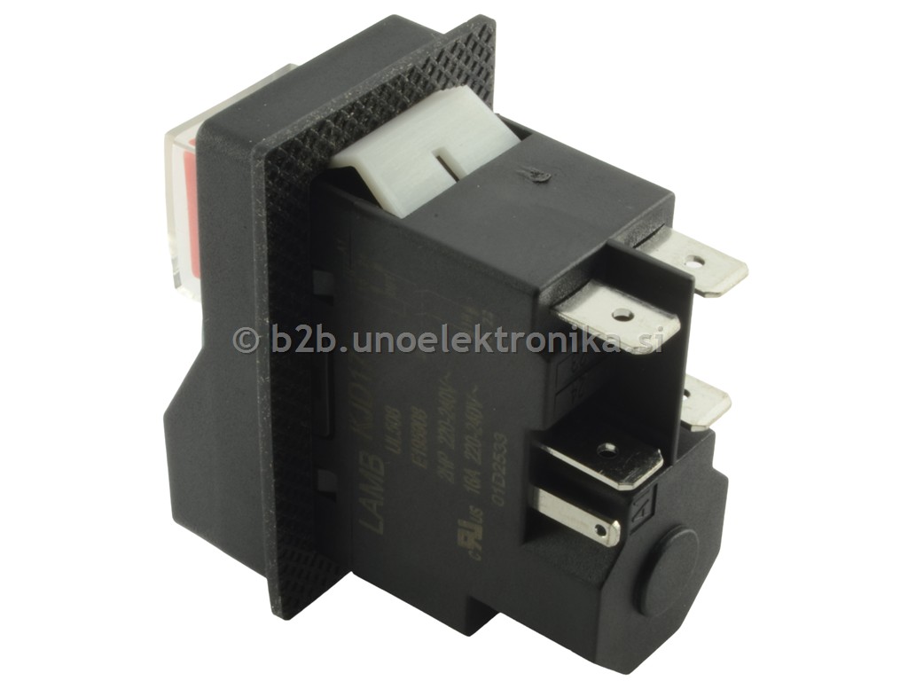 STIKALO DVOJNO 2p. 16A 250V RDEČE/ZELENO
