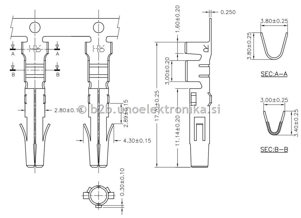 PIN ŽENSKI MATE N-LOK AWG 24-18